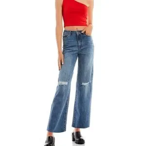 Gianni Bini | Jeans | Gianni Bini High Rise Wide Leg Jeans Distressed ...